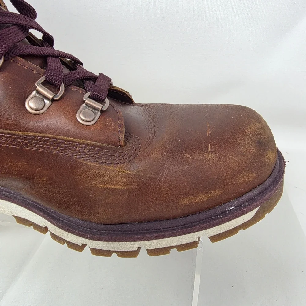 Timberland Waterproof Hiking Boots Mens 9.5 A2BZD Brown Leather ReBOTL Good